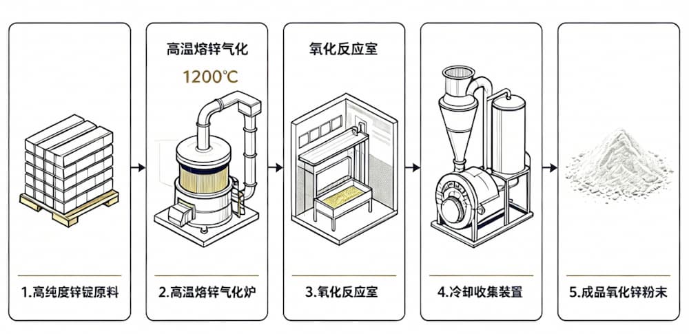 间接法氧化锌生产流程